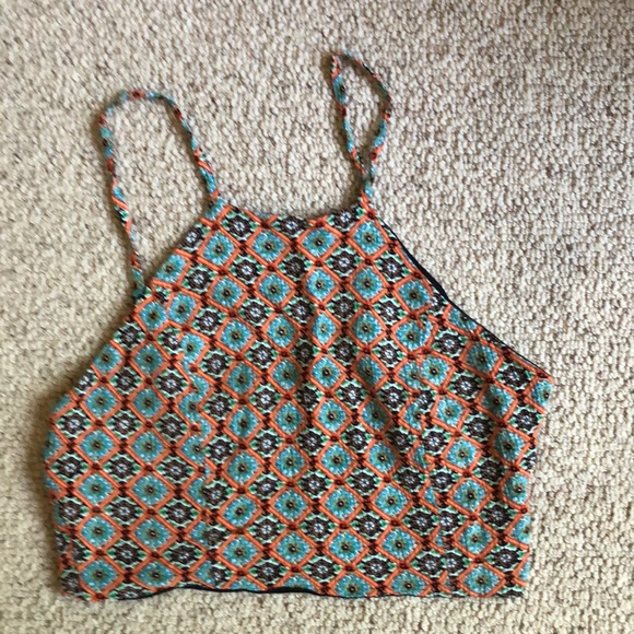 LF Mosaic Halter Crop Top - Picture 1 of 4